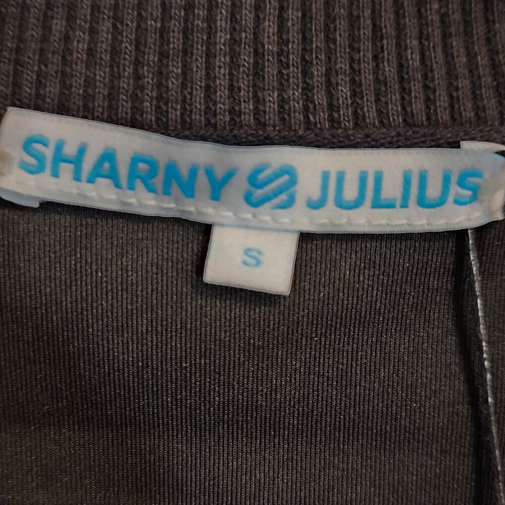 Sharny & Julius SJ Glitter Ribbon Black Tracksuit Jacket - Woman's Size S - Picture 9 of 9